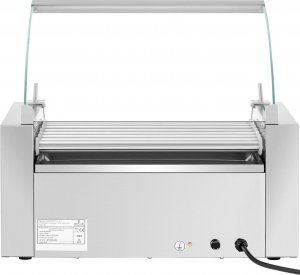 Royal Catering Podgrzewacz grill rolkowy do parówek hot-dogów z szufladą i osłoną - 7 rolek Podgrzewacz grill rolkowy do parówek hot-dogów z szufladą i osłoną - 7 rolek 5