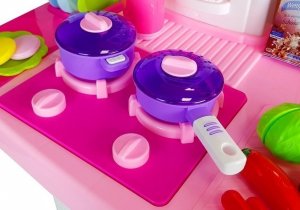 LeanToys Kuchnia Różowa z Wodą Garnki Artykuły Spożywcze Dźwięk 3