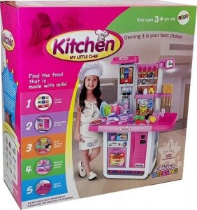 LeanToys Kuchnia Różowa z Wodą Garnki Artykuły Spożywcze Dźwięk 9