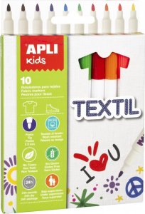 Apli Kids Flamastry tekstylne Apli Kids - 10 kolorów 1