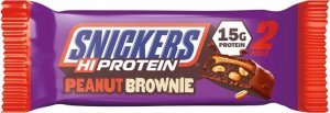 MARS SNICKERS Hi Protein Peanut Brownie 15g Protein 50g BATON BIAŁKOWY Peanut Brownie 1