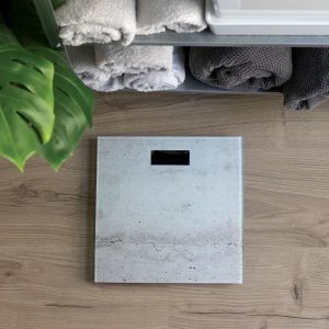 Waga łazienkowa Livoo LIVOO DOM382BE Elektroniczna waga lazienkowa - Wycisk betonu - Taca szklana - Wazenie do 180 kg - Precyzja 100g 4