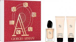 Giorgio Armani Giorgio Armani Si zestaw woda perfumowana spray 50ml + perfumowany balsam do ciała 75ml + perfumowany żel pod prysznic 75ml 1