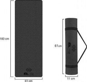 fit.me Mata do jogi 183*61 cm czarna TPE fit.me 4