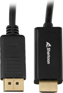 Adapter AV Sharkoon Sharkoon Displayport 1.2 to HDMI 4K Black 1m ACTIVE 4Kx2K 60hz cable adapter 1