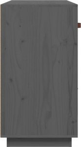 vidaXL Komoda, szara, 100x40x75 cm, lite drewno sosnowe 7