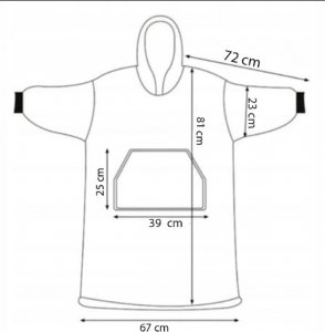 Springos Kocobluza damska oversize koc bluza 2w1 z kapturem ciepła niebieska UNIWERSALNY 20