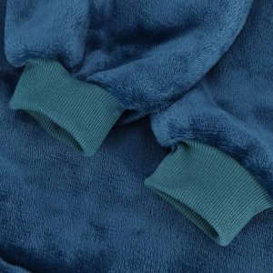 Springos Kocobluza damska oversize koc bluza 2w1 z kapturem ciepła niebieska UNIWERSALNY 7