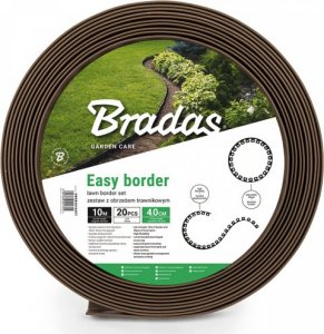 Bradas Zestaw z obrzeżem trawnikowym EASY BORDER - 40mm brązowe (OBEBR4010SET) 2