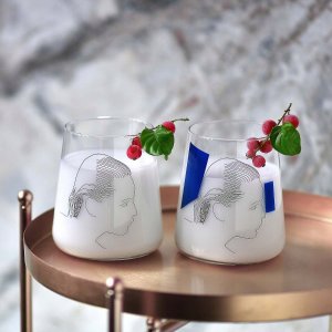 Krosno Szklanki DECO Twarze KROSNO 4szt 380ml kolorowe 4