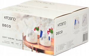 Krosno Szklanki DECO Twarze KROSNO 4szt 380ml kolorowe 5