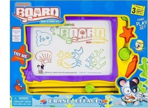 LeanToys Tablica Znikopis Morski + 3 Pieczątki Kolorowe Tło 2