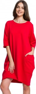 RENNWEAR Sukienka TUNIKA dresowa OVERSIZE- czerwony 164-168 cm / S-M 1