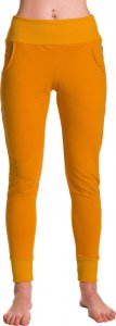 RENNWEAR Spodnie dresowe damskie dopasowane przylegające musztardowy 152-158 cm / XXS-XS 1