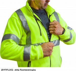 JHK FLRA 340 - bluza polarowa unisex, gruba posiada bardzo dobre właściwości cieplne - jasnożółto-zielono-czarny L 89