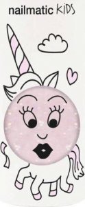 Nailmatic Kids Nail Polish Polly lakier do paznokci dla dzieci z brokatem Przejrzysto-Różowy 8ml 1