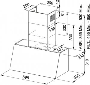 Okap Franke NAS RTV AGD Okap FRANKE Trendline Plus BK 70 Czarny mat 2