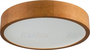 Lampa sufitowa Kanlux Plafon drewniany okrągły biały klosz Kanlux JASMIN 36441 1