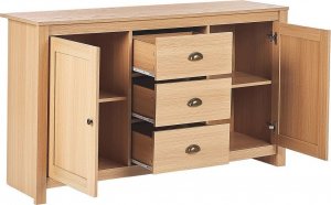 Beliani Komoda dwudrzwiowa jasne drewno LANSIN! 3