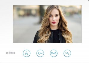 Eura Wideodomofon VDP-42A3 GAMMA Plus, TUYA, Biały, Wifi, 2 wejścia, czytnik 2