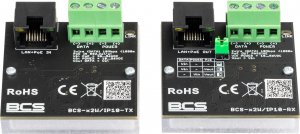 BCS Zestaw aktywnych konwerterów do transmisji danych z sieci Ethernet oraz zasilania PoE BCS-X2W/IP10 1