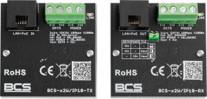 BCS Zestaw aktywnych konwerterów do transmisji danych z sieci Ethernet oraz zasilania PoE BCS-X2W/IP10 3