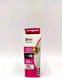 Emos ŻARÓWKA LED CLS CANDLE 8W E14 NW 1