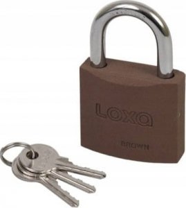 Gerda LOXA BROWN LKZB S60 kłódka pałąkowa żeliwna, brąz, 1