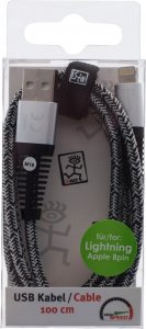 Kabel USB 2GO Lightning - USB-B 1 m Srebrny (795952) 2