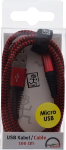 Kabel USB 2GO USB-B - micro-B 1 m Czerwony (795945) 2