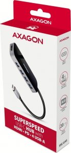 Stacja/replikator Axagon HMC-6H4A USB-C 2