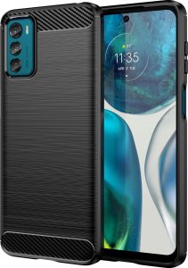 Hurtel Carbon Case etui Motorola Moto G42 elastyczny silikonowy karbonowy pokrowiec czarne 16