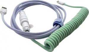 Kabel USB Ducky Ducky Premicord Iris Spiralkabel, USB Typ C auf Typ A - 1,8m 1