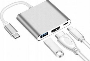 Przełącznik Pawonik ADAPTER USB C HDMI+USB 3.0+PD 4K HUB MacBook 3w1 1