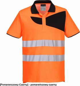Portwest PW212 - Koszulka ostrzegawcza Polo PW2 - pomarańczowy-czarny M 1
