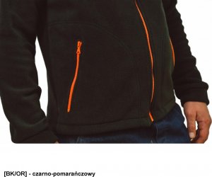 JHK FLRA 340 - bluza polarowa unisex, gruba posiada bardzo dobre właściwości cieplne - czarno-niebieski royal 4XL 109