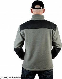 JHK FLRA 340 - bluza polarowa unisex, gruba posiada bardzo dobre właściwości cieplne - czarno-niebieski royal 4XL 30