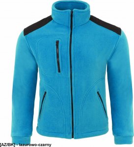 JHK FLRA 340 - bluza polarowa unisex, gruba posiada bardzo dobre właściwości cieplne - czarno-niebieski royal 4XL 56