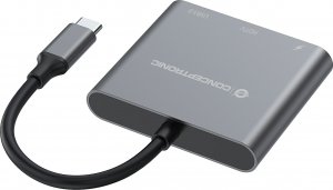 Adapter USB Conceptronic CONCEPTRONIC Adapter USB-C -> HDMI,2xUSB3.0,PD,SD   0.15m 3