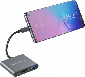 Adapter USB Conceptronic CONCEPTRONIC Adapter USB-C -> HDMI,2xUSB3.0,PD,SD   0.15m 9