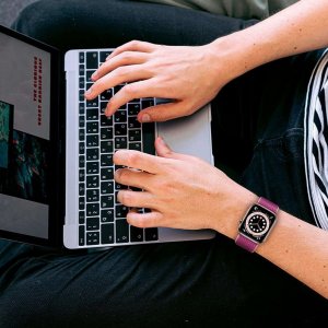 Alogy Alogy Nylon Strap Pasek z rzepem do Apple Watch 1/2/3/4/5/6/7/8/SE/Ultra (42/44/45/49mm) Różowy uniwersalny 6