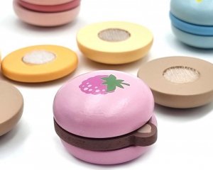 Viga Toys Viga PolarB Drewniane Ciastka Ciasteczka Cukiernia Zestaw Makaroników 2