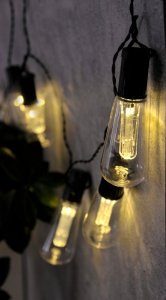 Polux Solarny łańcuch świetlny na taras 10 LED 2,6m ciepła 3