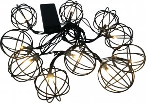 Polux Girlanda ze światełkami do sypialni czarna 10 LED 2,1m ciepła 6