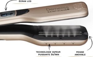 Prostownica Saint Algue SAINT-ALGUE Plytki tytanowe z prostownica parowa Demeliss Titanium 2