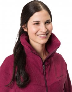 Vaude Kurtka polarowa sportowa damska Yaras - czerwona 36 4
