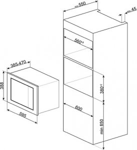 Kuchenka mikrofalowa Smeg Kuchenka mikrofalowa FMI325X Stal nierdzewna 4
