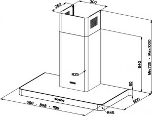 Okap Faber NAS RTV AGD Okap kuchenny Faber T-LIGHT WH MATT 90 Evo biały 3