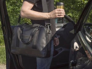 Torba Kemer Torba Na Laptop Ze Skóry ekologicznej Czarna 2