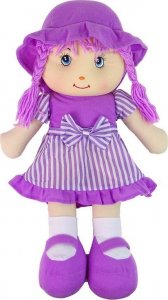LeanToys Lalka Szmacianka Przytulanka Fioletowa W Paski 50 cm 1